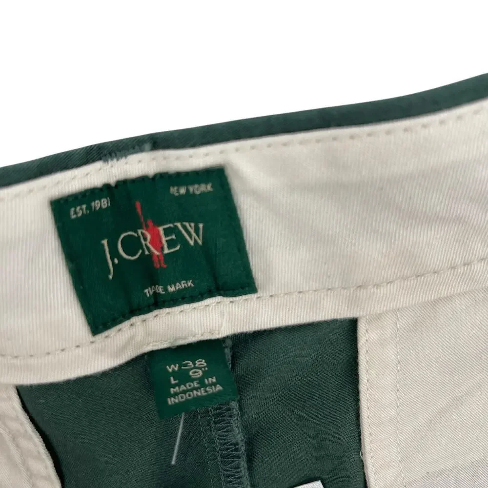 J.Crew Portsider 9” Chino Shorts Stretch Green Mens 38 NWT Mens Summer Shorts
